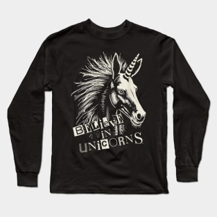 Believe In Unicorns T-Shirt Long Sleeve T-Shirt
